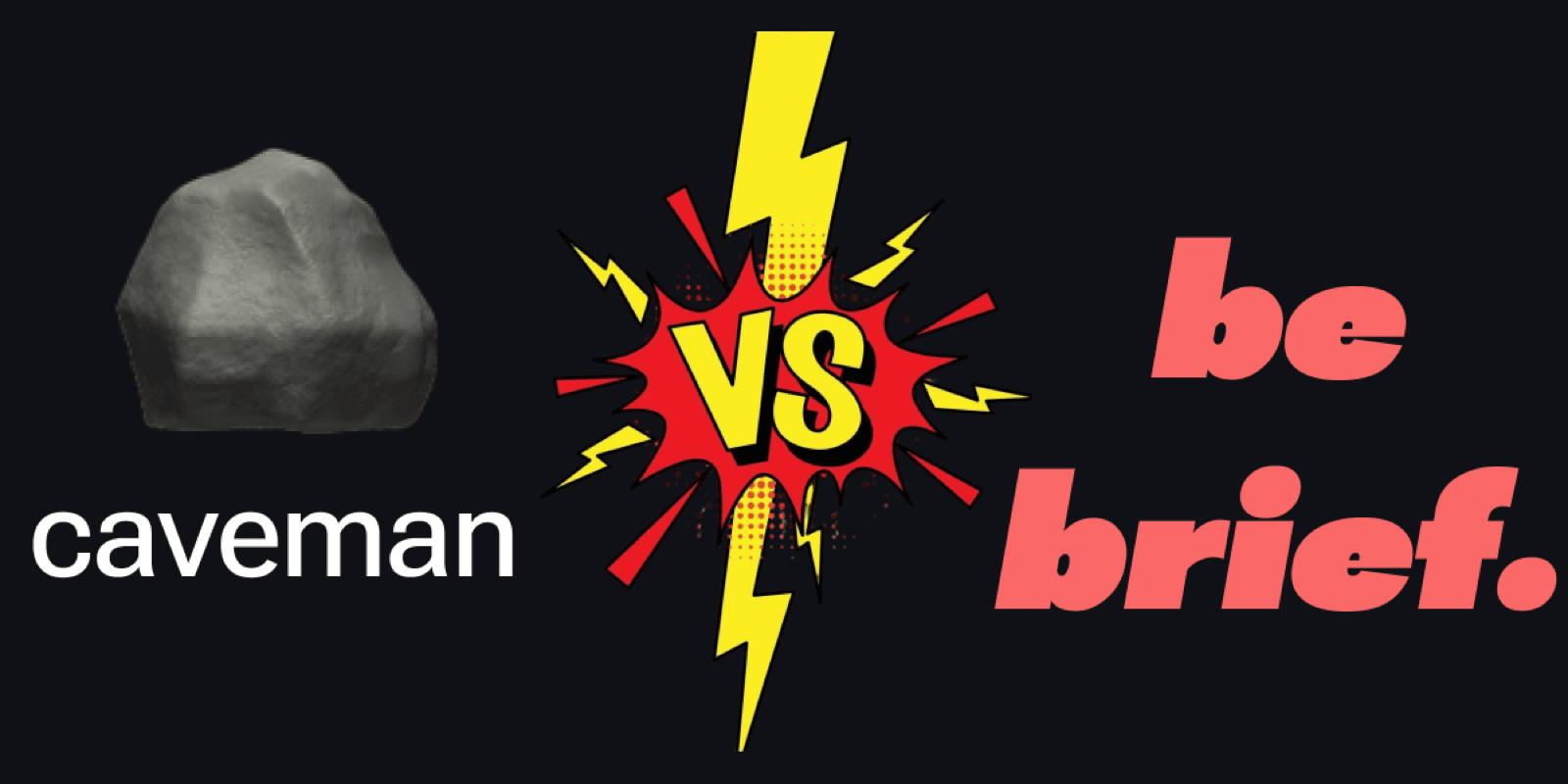 I benchmarked caveman against two words